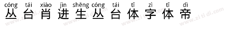 丛台 肖进生丛台体字体转换